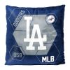 Dodgers OFFICIAL MLB "Connector" Double Sided Velvet Pillow; 16" x 16"