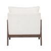 Mid-Century Modern Velvet Accent Chair,Leisure Chair with Solid Wood and Thick Seat Cushion for Living Room,Bedroom,Studio,White