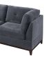 Modular Living Room Furniture Corner Wedge Ash Chenille Fabric 1pc Cushion Wedge Sofa Couch.