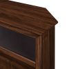 Modern Angled-Side Fireplace Corner TV Stand for TVs up to 10015' – Dark Walnut