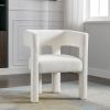 Contemporary Designed Fabric Upholstered Accent Chair Dining Chair for Living Room, Bedroom, Dining Room, Beige