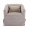 360-degree Swivel Accent Armchair Linen Blend Beige