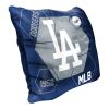 Dodgers OFFICIAL MLB "Connector" Double Sided Velvet Pillow; 16" x 16"