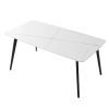 J3710 Porcelain Dining Table White 63''