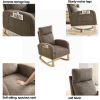 [Video] Welike 27.6"W Modern Accent High Backrest Living Room Lounge Arm Rocking Chair, Two Side Pocket(W83453338)