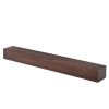 60'' Fireplace Mantel Wooden Wall Mounted Floating Shelf 8" Deep Solid Pine Wood,Brown