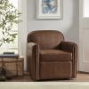 Faux Leather 360 Degree Swivel Arm Chair