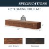 48" Rustic Wood Fireplace Mantel , Wall-Mounted & Floating Shelf for Home Decor